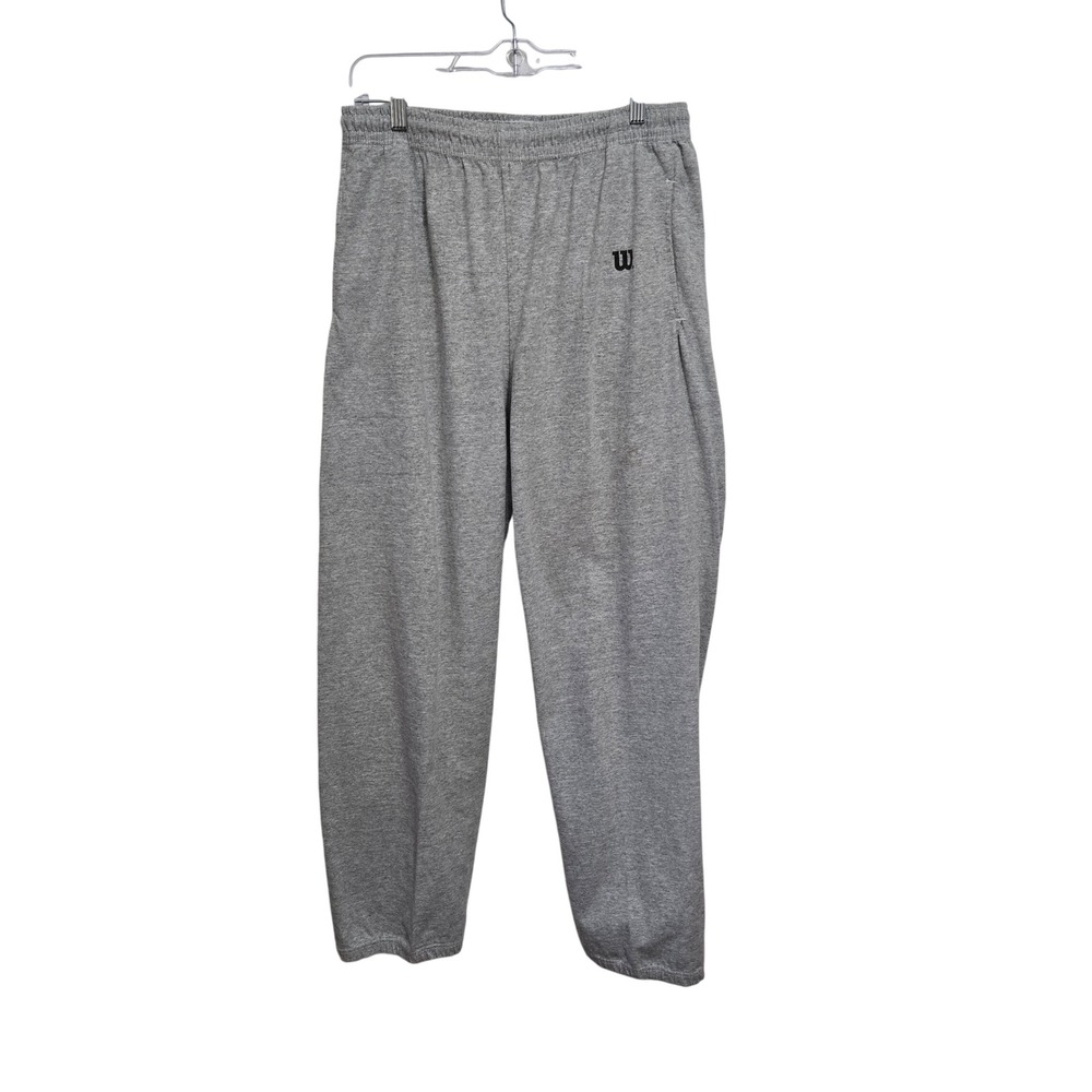 Wilson‎ Mens Vintage Gray Athletic Joggers Size Large Heather Gray L